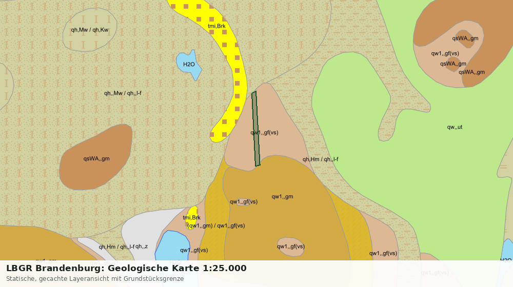 Statische Kartenansicht: LBGR Brandenburg: Geologische Karte 1:25.000