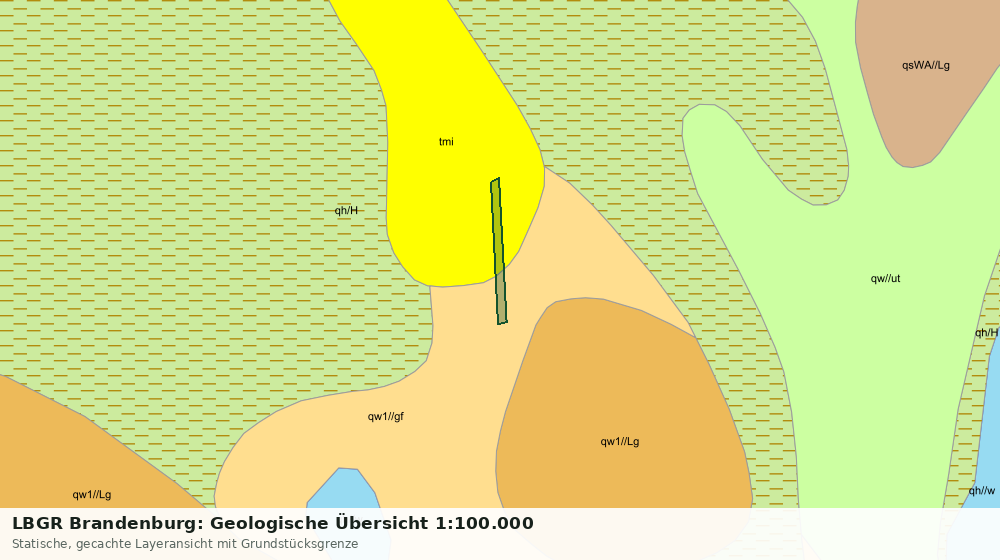 Statische Kartenansicht: LBGR Brandenburg: Geologische Übersicht 1:100.000