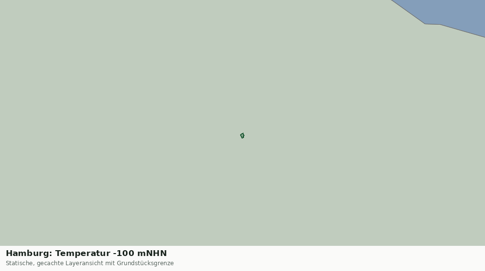 Statische Kartenansicht: Hamburg: Temperatur -100 mNHN