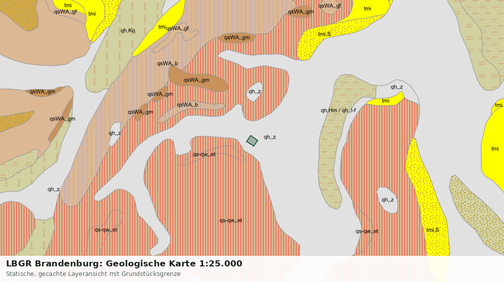 Statische Kartenansicht: LBGR Brandenburg: Geologische Karte 1:25.000