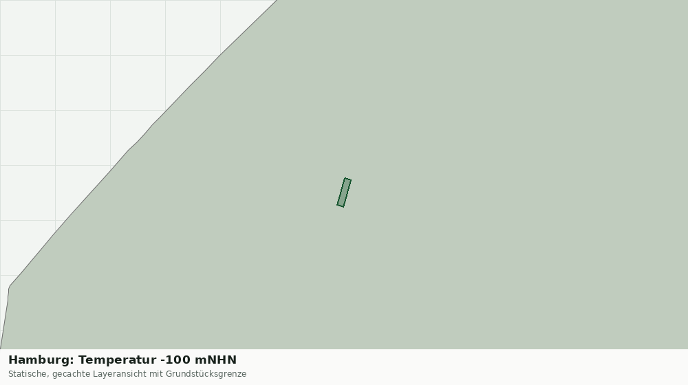 Statische Kartenansicht: Hamburg: Temperatur -100 mNHN