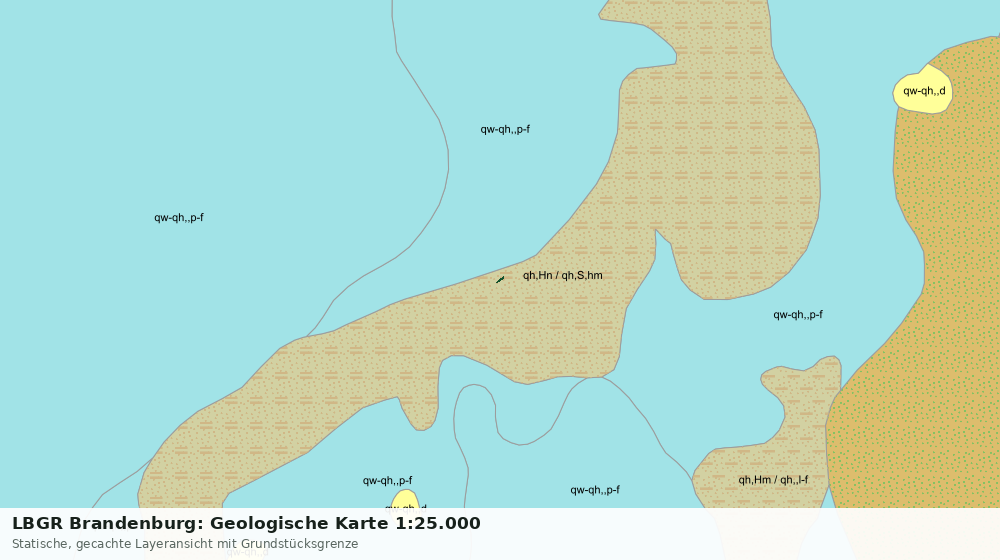 Statische Kartenansicht: LBGR Brandenburg: Geologische Karte 1:25.000