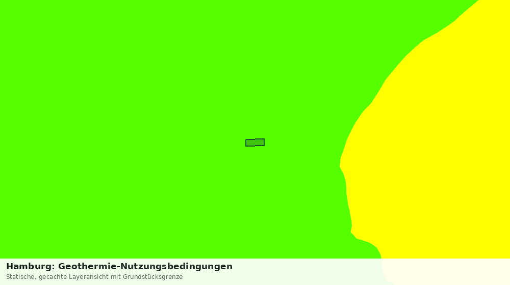 Statische Kartenansicht: Hamburg: Geothermie-Nutzungsbedingungen