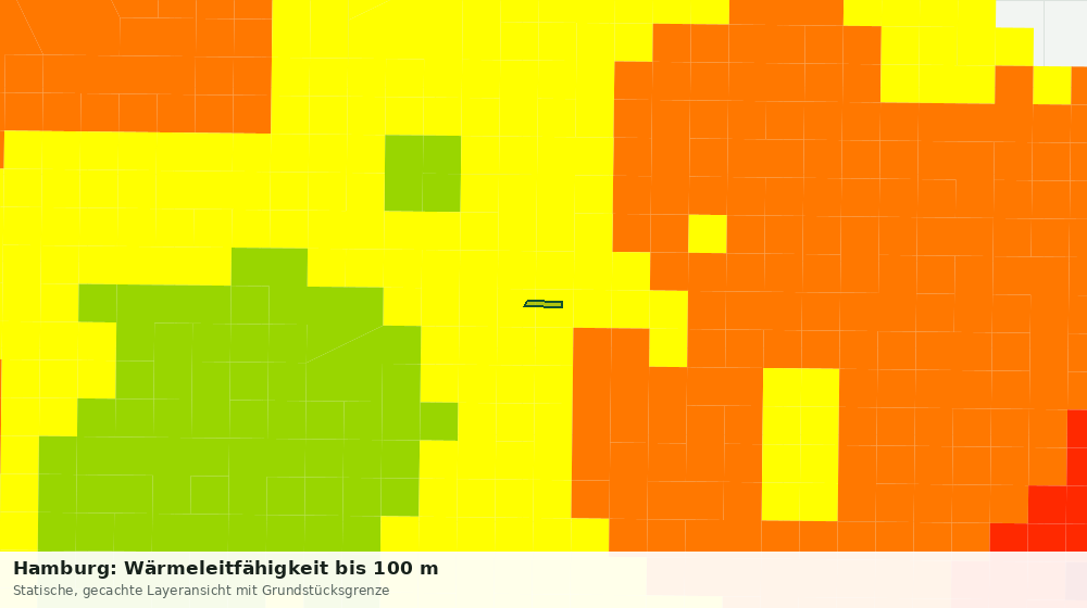 Statische Kartenansicht: Hamburg: Wärmeleitfähigkeit bis 100 m