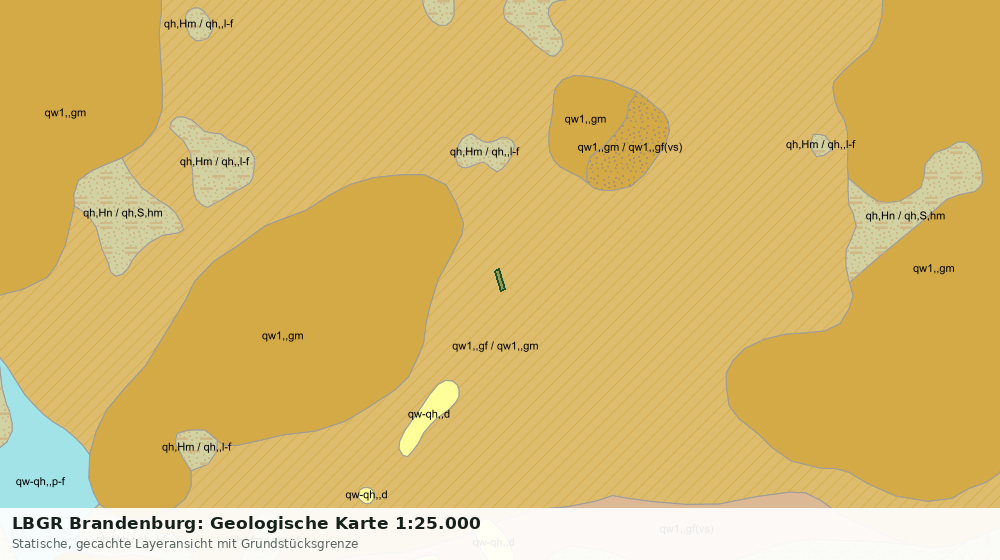 Statische Kartenansicht: LBGR Brandenburg: Geologische Karte 1:25.000