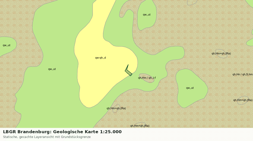 Statische Kartenansicht: LBGR Brandenburg: Geologische Karte 1:25.000