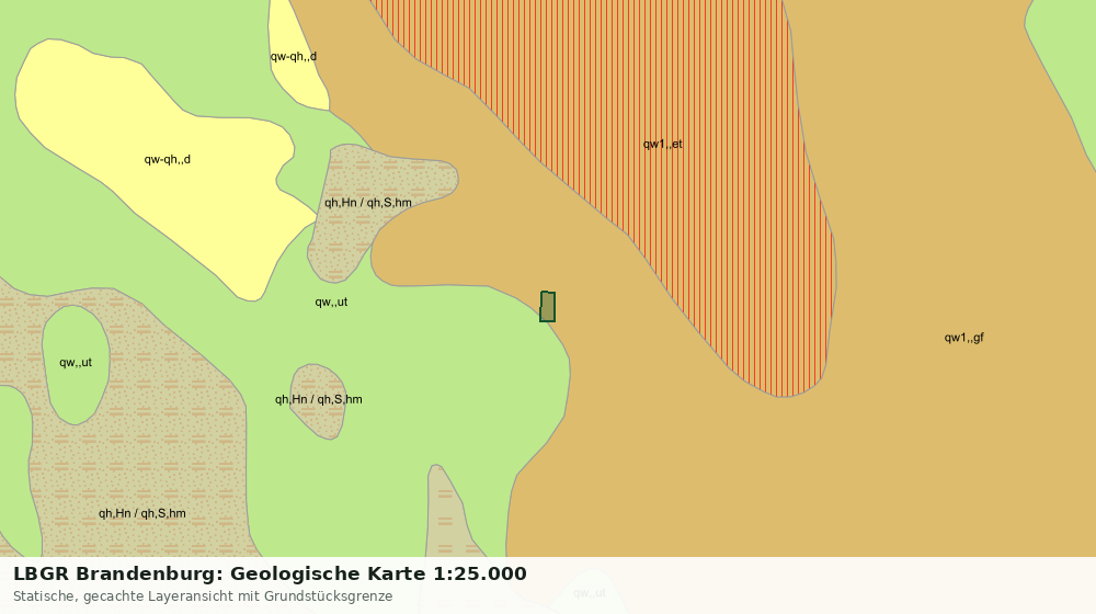 Statische Kartenansicht: LBGR Brandenburg: Geologische Karte 1:25.000