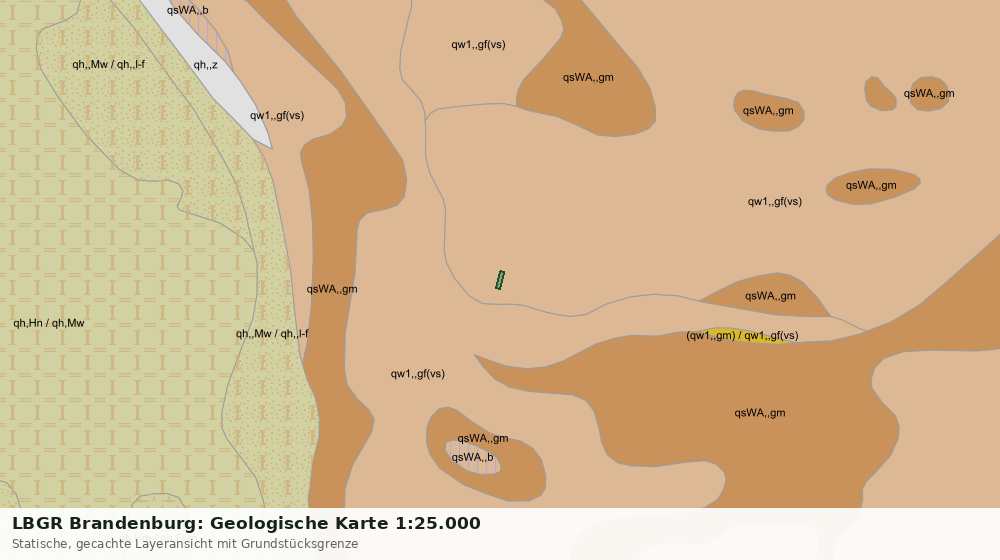 Statische Kartenansicht: LBGR Brandenburg: Geologische Karte 1:25.000