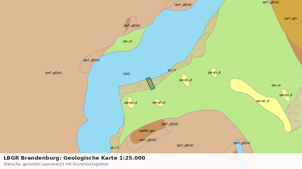 Statische Kartenansicht: LBGR Brandenburg: Geologische Karte 1:25.000