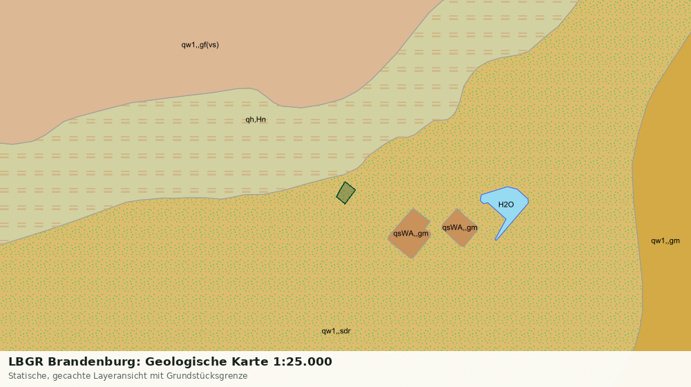 Statische Kartenansicht: LBGR Brandenburg: Geologische Karte 1:25.000