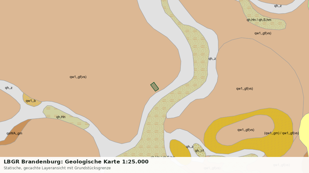 Statische Kartenansicht: LBGR Brandenburg: Geologische Karte 1:25.000