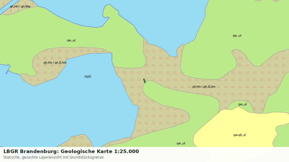 Statische Kartenansicht: LBGR Brandenburg: Geologische Karte 1:25.000