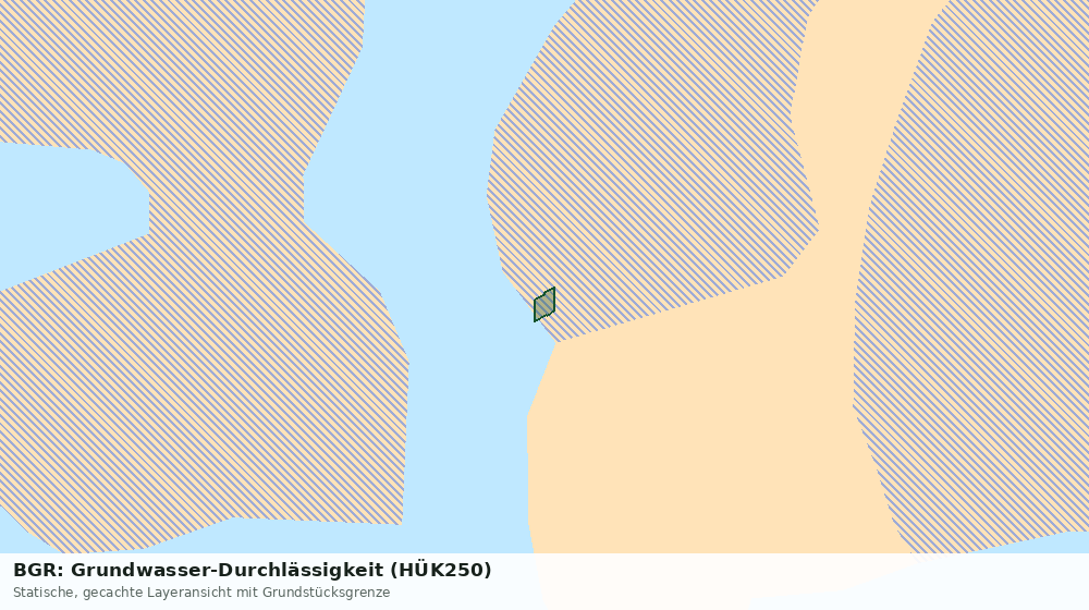 Statische Kartenansicht: BGR: Grundwasser-Durchlässigkeit (HÜK250)