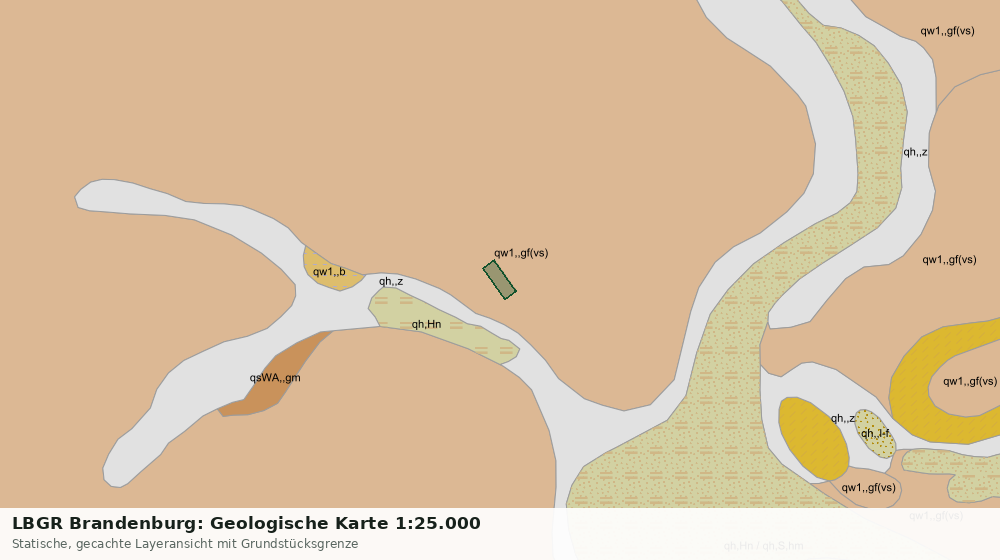 Statische Kartenansicht: LBGR Brandenburg: Geologische Karte 1:25.000