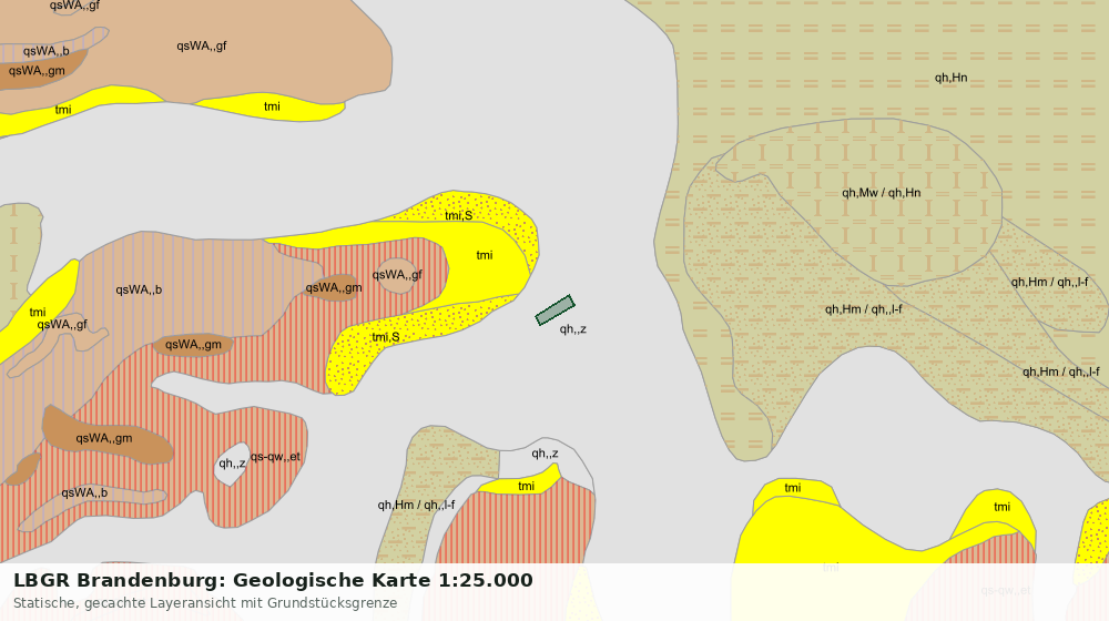 Statische Kartenansicht: LBGR Brandenburg: Geologische Karte 1:25.000