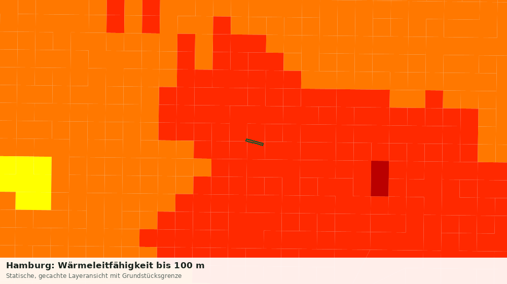 Statische Kartenansicht: Hamburg: Wärmeleitfähigkeit bis 100 m