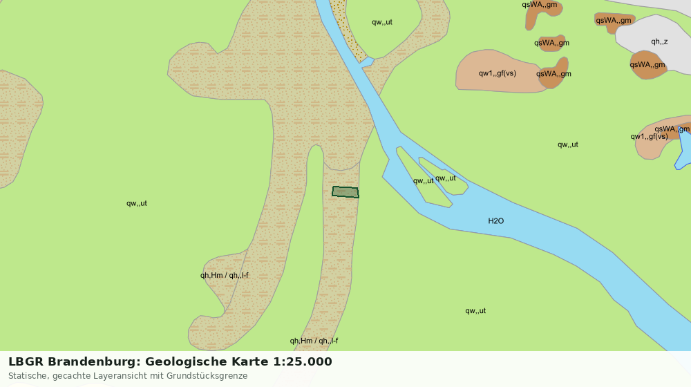 Statische Kartenansicht: LBGR Brandenburg: Geologische Karte 1:25.000