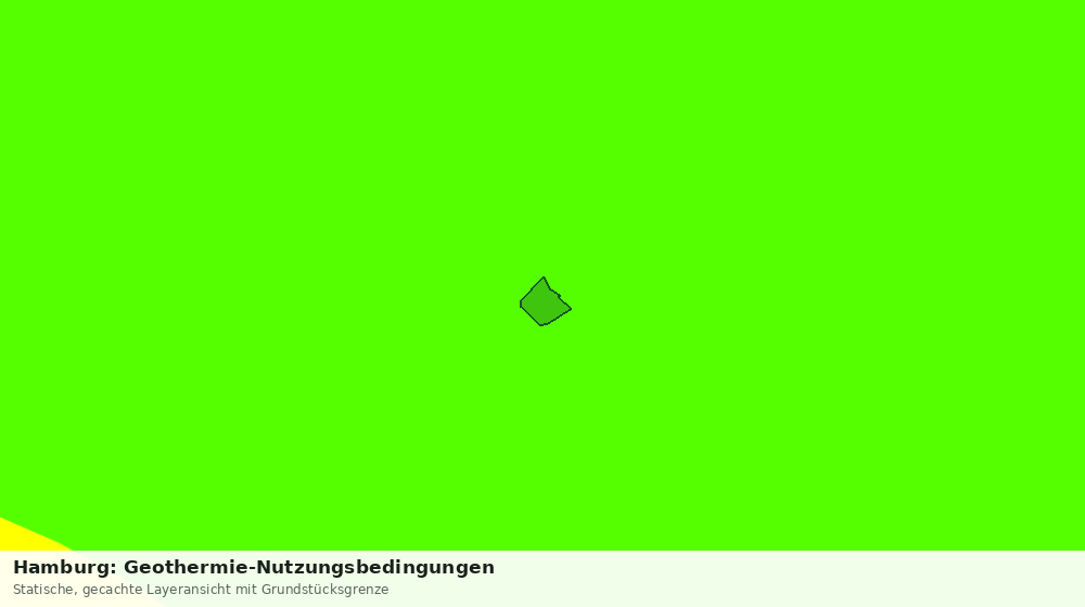 Statische Kartenansicht: Hamburg: Geothermie-Nutzungsbedingungen