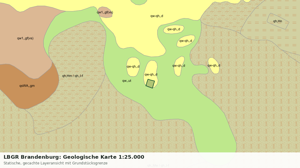 Statische Kartenansicht: LBGR Brandenburg: Geologische Karte 1:25.000