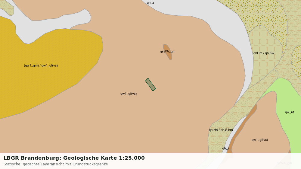 Statische Kartenansicht: LBGR Brandenburg: Geologische Karte 1:25.000