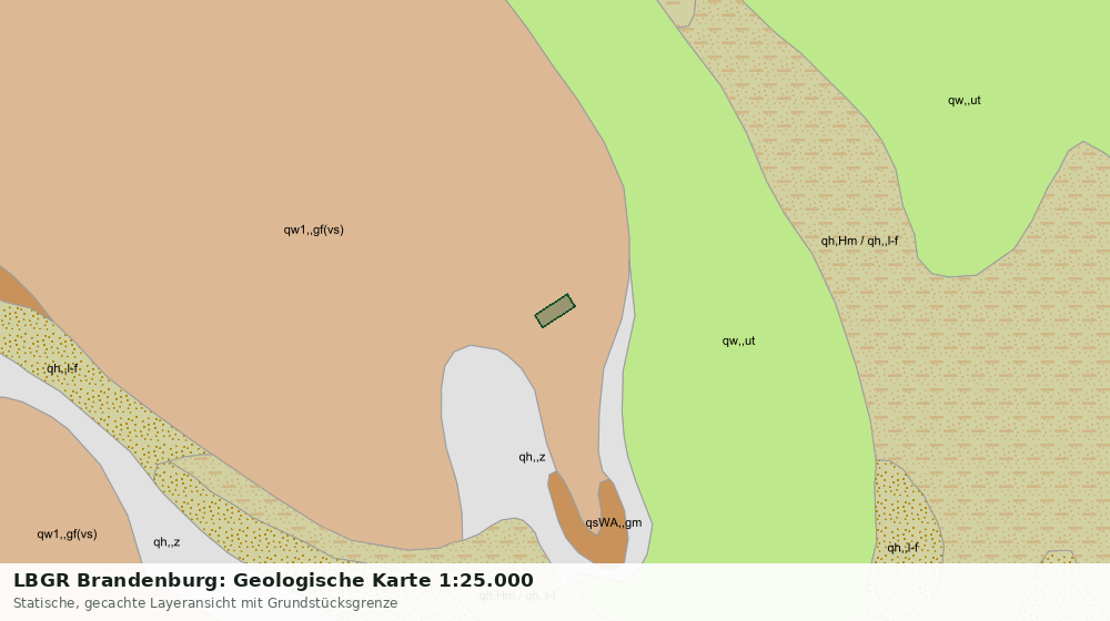 Statische Kartenansicht: LBGR Brandenburg: Geologische Karte 1:25.000