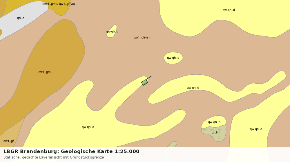 Statische Kartenansicht: LBGR Brandenburg: Geologische Karte 1:25.000