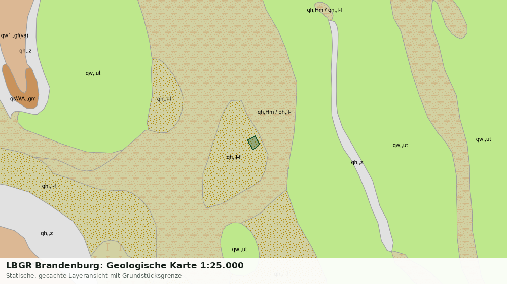 Statische Kartenansicht: LBGR Brandenburg: Geologische Karte 1:25.000