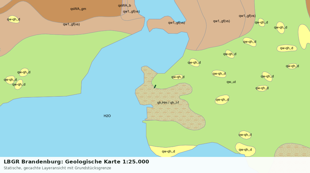 Statische Kartenansicht: LBGR Brandenburg: Geologische Karte 1:25.000