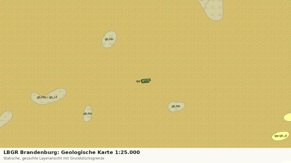 Statische Kartenansicht: LBGR Brandenburg: Geologische Karte 1:25.000