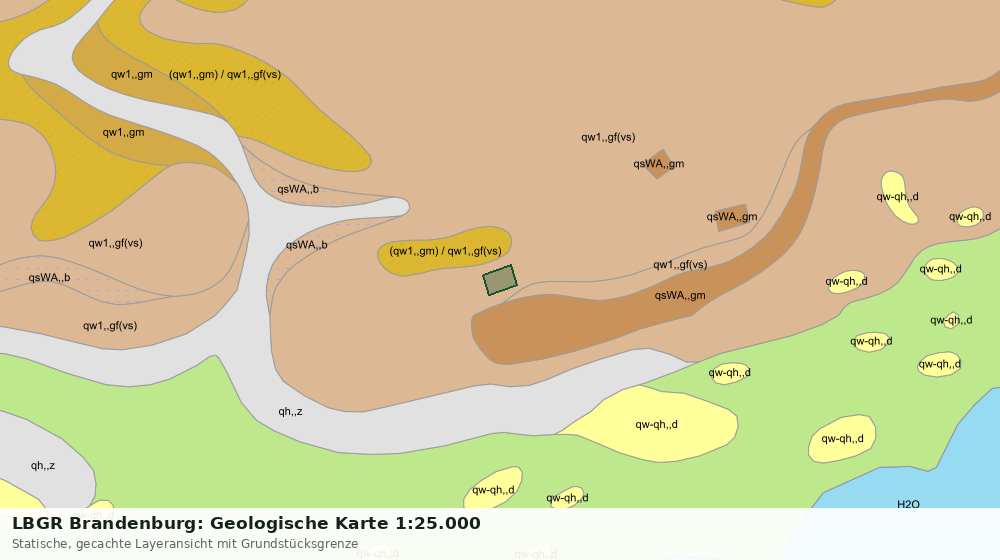 Statische Kartenansicht: LBGR Brandenburg: Geologische Karte 1:25.000
