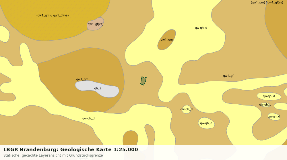Statische Kartenansicht: LBGR Brandenburg: Geologische Karte 1:25.000