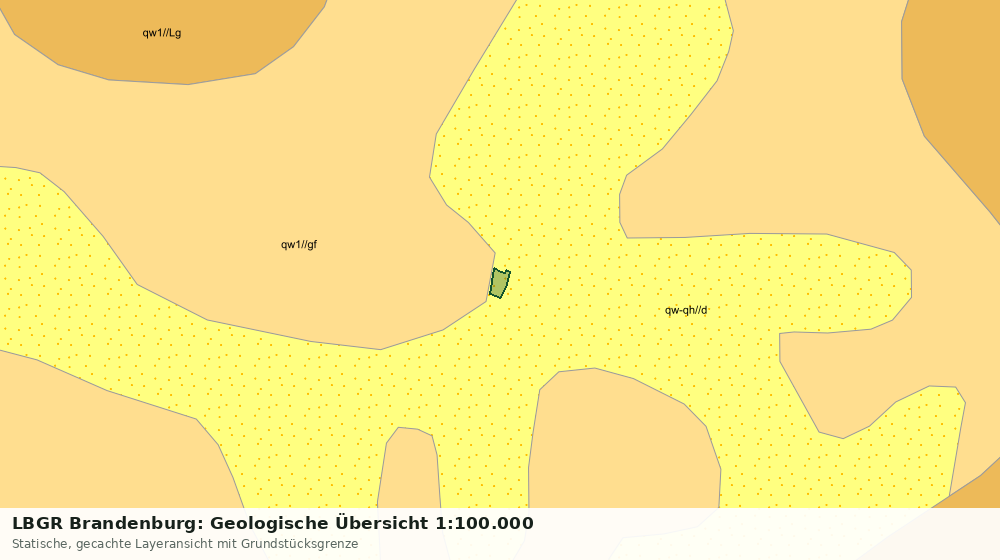 Statische Kartenansicht: LBGR Brandenburg: Geologische Übersicht 1:100.000
