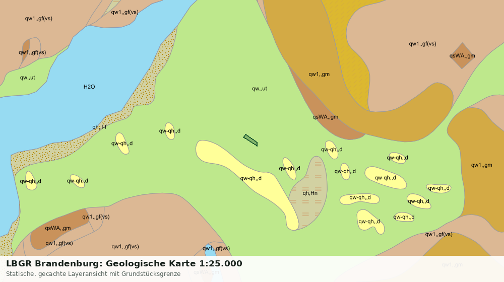 Statische Kartenansicht: LBGR Brandenburg: Geologische Karte 1:25.000