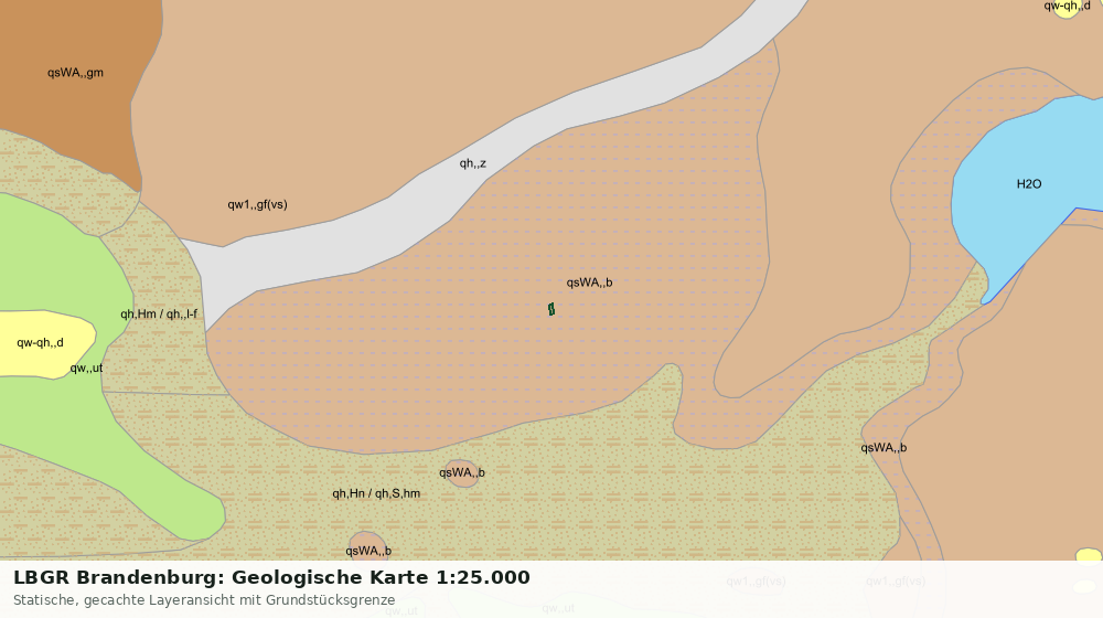 Statische Kartenansicht: LBGR Brandenburg: Geologische Karte 1:25.000