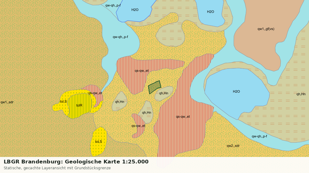 Statische Kartenansicht: LBGR Brandenburg: Geologische Karte 1:25.000