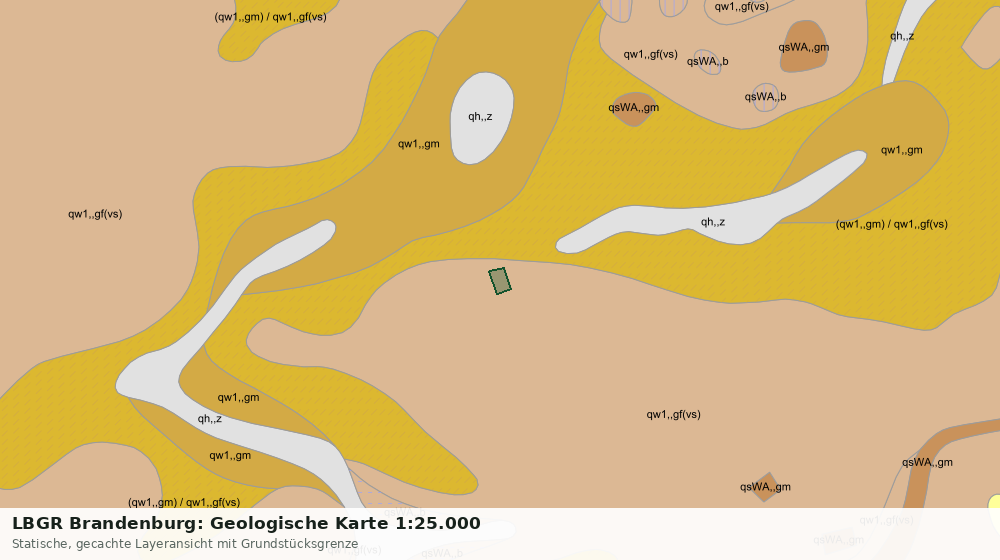 Statische Kartenansicht: LBGR Brandenburg: Geologische Karte 1:25.000
