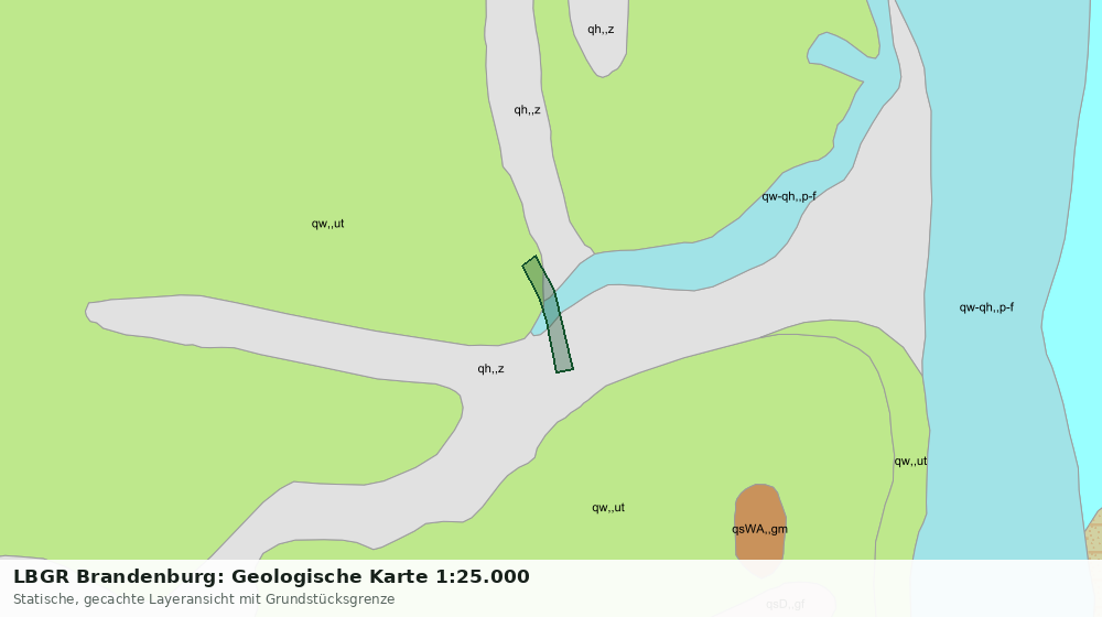Statische Kartenansicht: LBGR Brandenburg: Geologische Karte 1:25.000