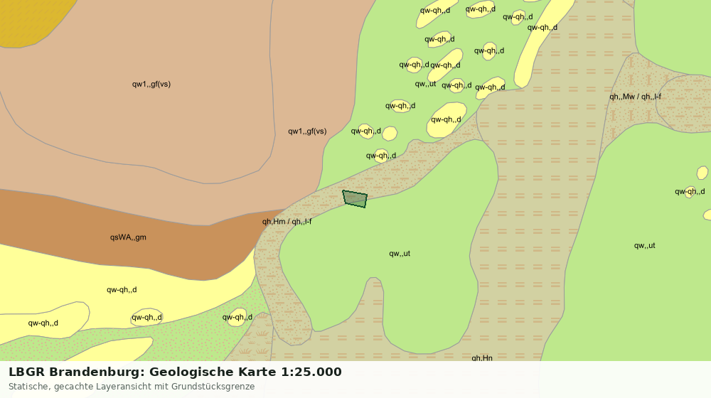 Statische Kartenansicht: LBGR Brandenburg: Geologische Karte 1:25.000