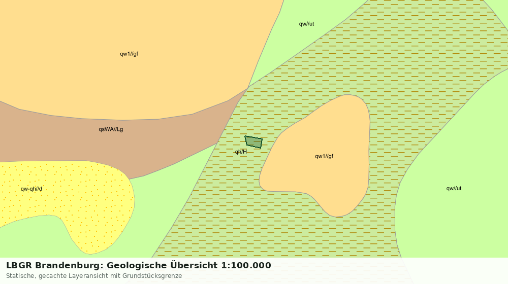 Statische Kartenansicht: LBGR Brandenburg: Geologische Übersicht 1:100.000