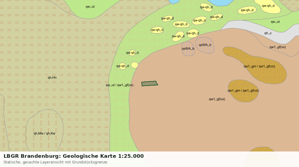 Statische Kartenansicht: LBGR Brandenburg: Geologische Karte 1:25.000
