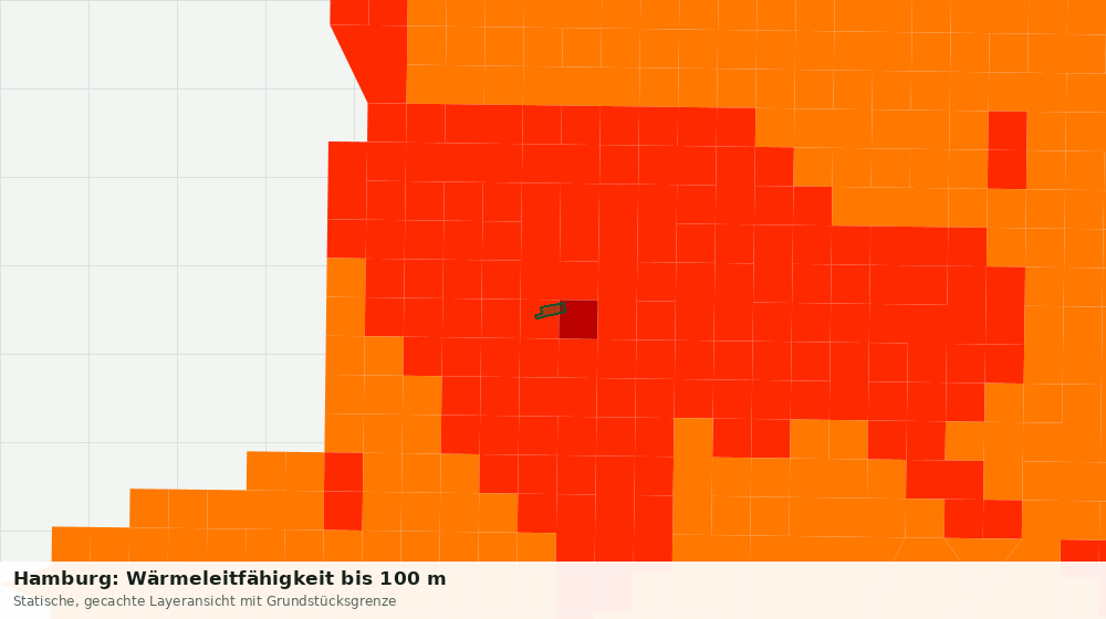 Statische Kartenansicht: Hamburg: Wärmeleitfähigkeit bis 100 m