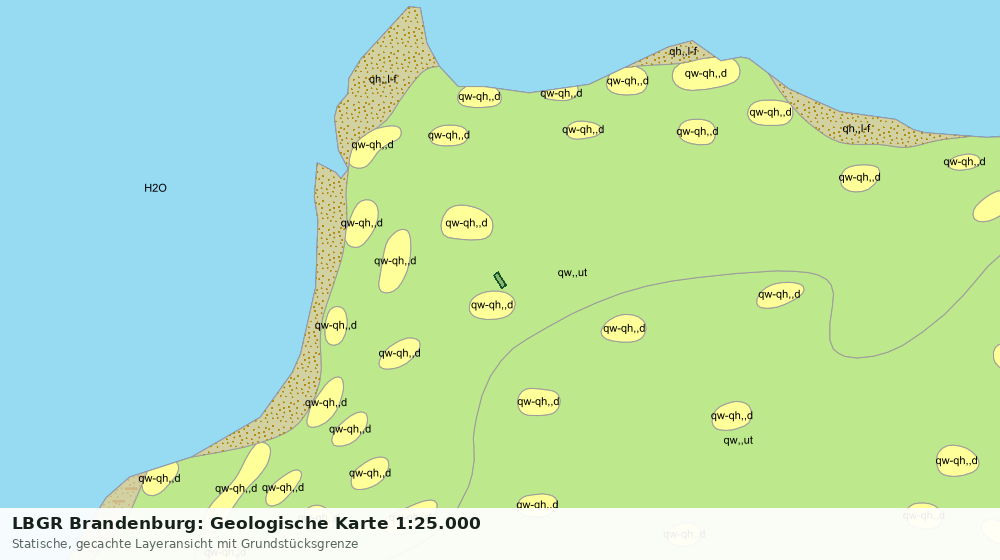 Statische Kartenansicht: LBGR Brandenburg: Geologische Karte 1:25.000