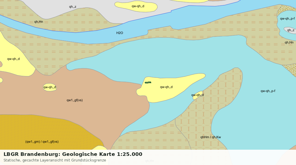 Statische Kartenansicht: LBGR Brandenburg: Geologische Karte 1:25.000