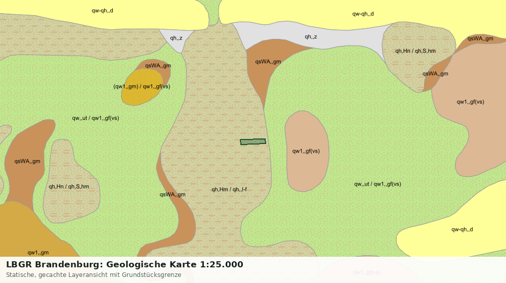 Statische Kartenansicht: LBGR Brandenburg: Geologische Karte 1:25.000