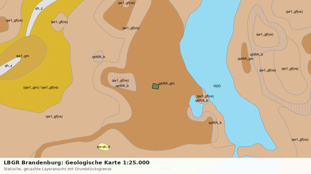 Statische Kartenansicht: LBGR Brandenburg: Geologische Karte 1:25.000