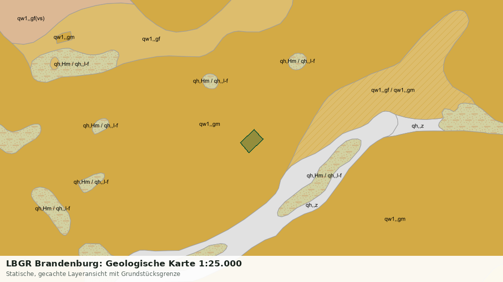 Statische Kartenansicht: LBGR Brandenburg: Geologische Karte 1:25.000