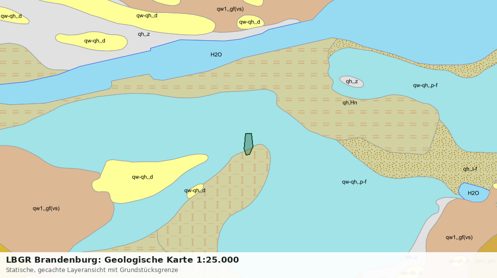 Statische Kartenansicht: LBGR Brandenburg: Geologische Karte 1:25.000