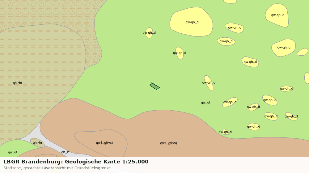 Statische Kartenansicht: LBGR Brandenburg: Geologische Karte 1:25.000