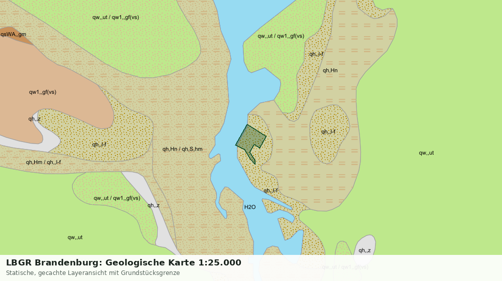Statische Kartenansicht: LBGR Brandenburg: Geologische Karte 1:25.000