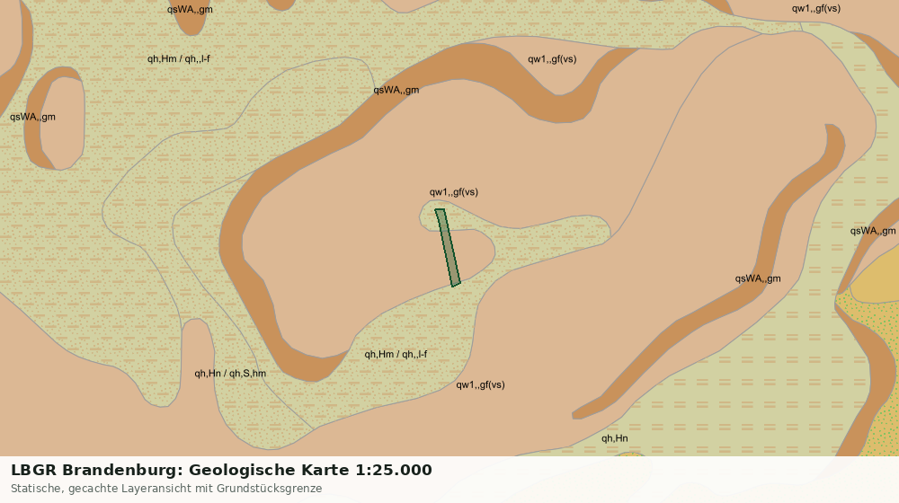 Statische Kartenansicht: LBGR Brandenburg: Geologische Karte 1:25.000